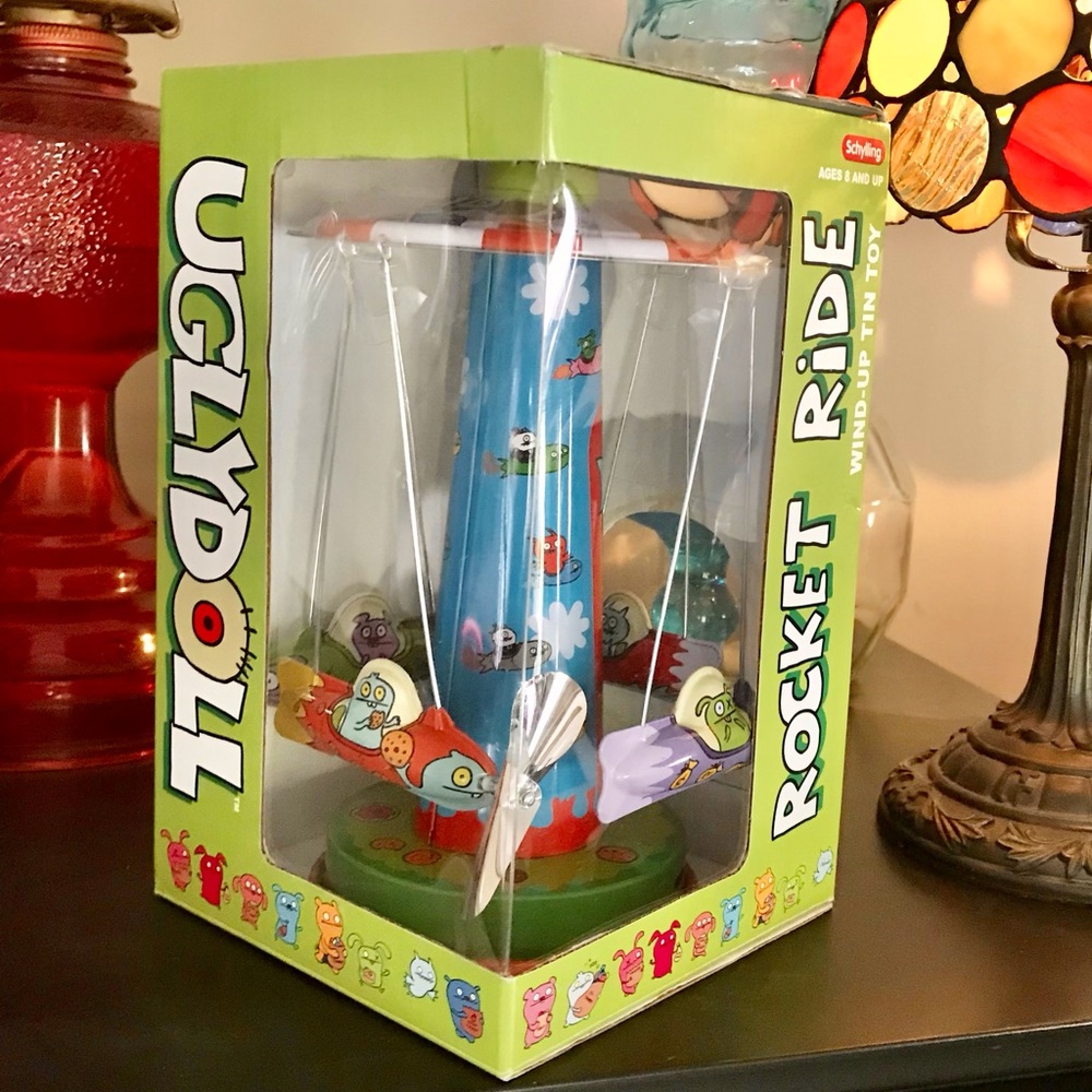 NEW Schylling X Ugly Doll Rocket Ride Wind Up Tin Toy In Original Box Kept New